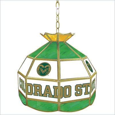 Trademark Colorado State University Stained Glass 16 Inch Tiffany Lamp