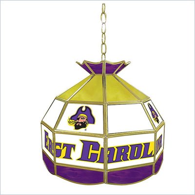 Trademark East Carolina U Glass Tiffany Lamp - 16 inch diameter
