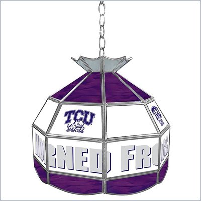 Trademark Texas Christian U Stained Glass Tiffany Lamp - 16 Inch