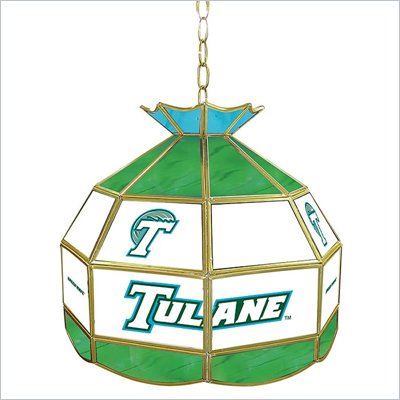 Trademark Tulane University Stained Glass Tiffany Lamp - 16 Inch