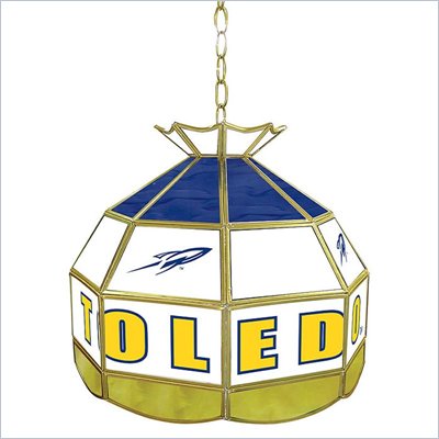 Trademark University of Toledo Stained Glass Tiffany Lamp - 16 Inch