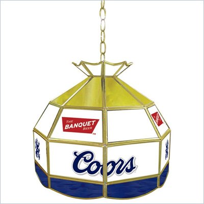 Trademark Coors Banquet Stained Glass Tiffany Lamp - 16 inch diameter