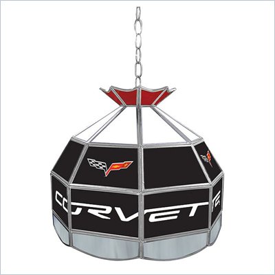 Trademark Corvette C5 Stained Glass Tiffany Lamp - 16 inch diameter