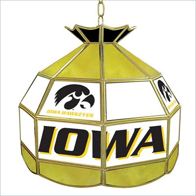 Trademark University of Iowa Stained Glass Tiffany Lamp - 16 Inch