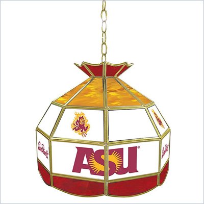 Trademark Arizona State University Stained Glass 16 Inch Tiffany Lamp