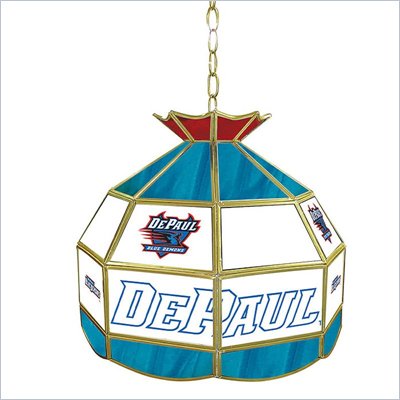 Trademark DePaul University Stained Glass Tiffany Lamp - 16 Inch