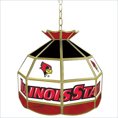 Trademark Illinois State U Stained Glass Tiffany Lamp - 16 Inch