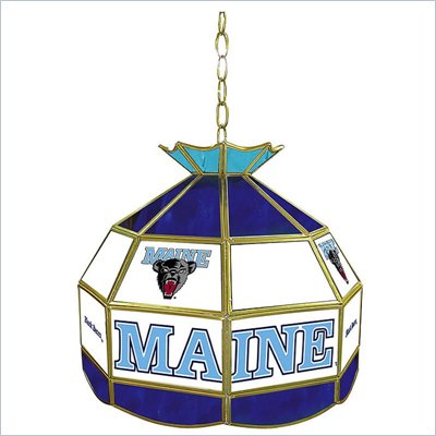 Trademark University of Maine Stained Glass Tiffany Lamp - 16 Inch