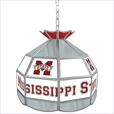Trademark Mississippi State U Stained Glass Tiffany Lamp - 16 Inch