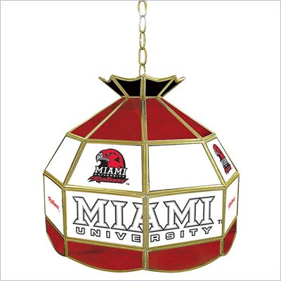Trademark Miami University, Ohio Stained Glass Tiffany Lamp - 16 Inch