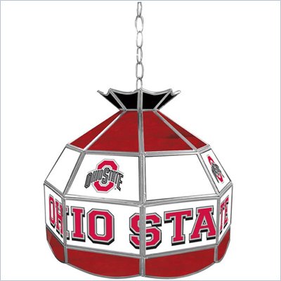 Trademark Ohio State Glass Tiffany Lamp - 16 inch diameter