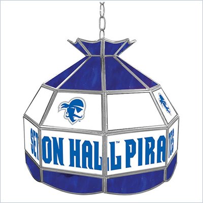 Trademark Seton Hall University Stained Glass Tiffany Lamp - 16 Inch