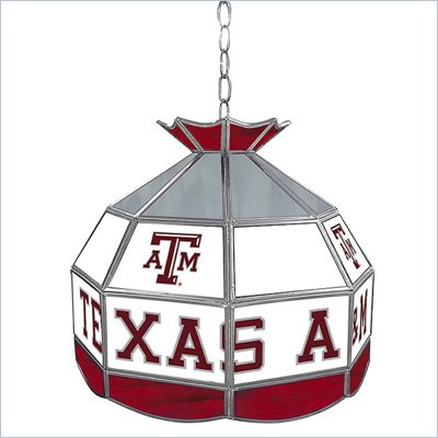Trademark Texas A&M University Stained Glass Tiffany Lamp - 16 Inch
