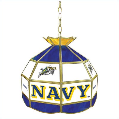 Trademark U.S. Naval Academy Stained Glass Tiffany Lamp - 16 Inch