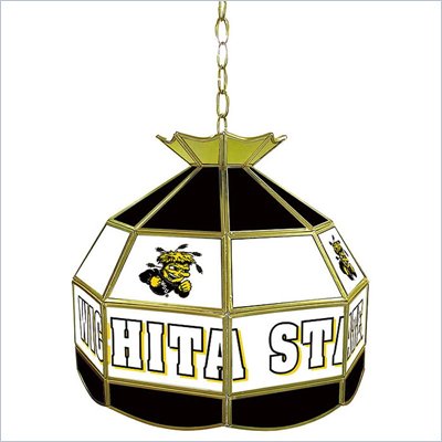 Trademark Wichita State U Stained Glass Tiffany Lamp - 16 Inch