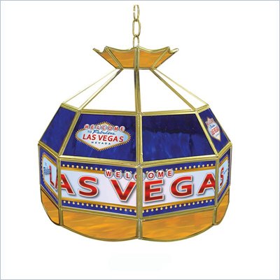 Trademark Las Vegas Stained Glass Tiffany Lamp - 16 inch diameter