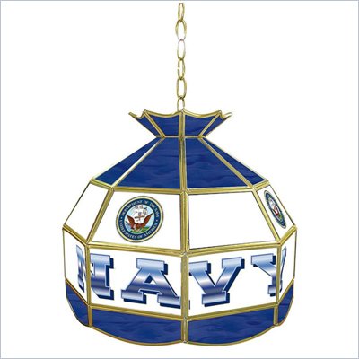 Trademark United States Navy Stained Glass Tiffany Lamp - 16 inches