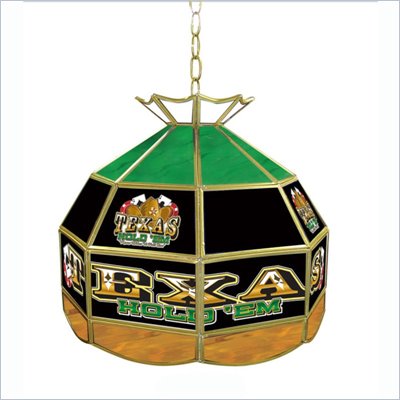 Trademark Texas Hold 'em Stained Glass Tiffany Lamp - 16 inch diameter
