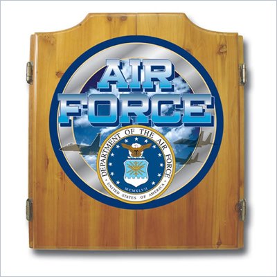 Trademark US Air Force Dart Cabinet includes Darts and Board