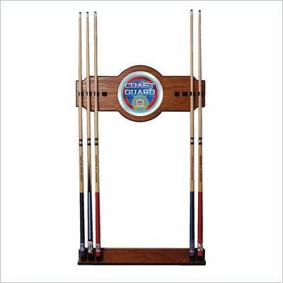 Trademark U.S. Coast Guard 2 piece Wood and Mirror Wall Cue Rack