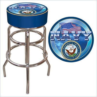 Trademark US Navy Padded Bar Stool