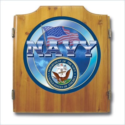 Trademark US Navy Cabinet includes Darts and Board
