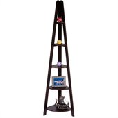 Office Star Espresso Corner Ladder Bookcase