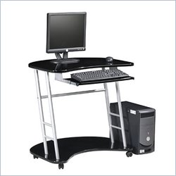 Office Star Kool Kolor Metal Computer Desk in Black
