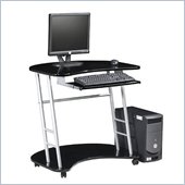 Office Star Kool Kolor Metal Computer Desk in Black