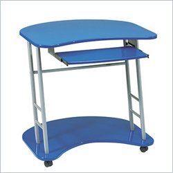 Office Star Kool Kolor Metal Computer Desk in Blue