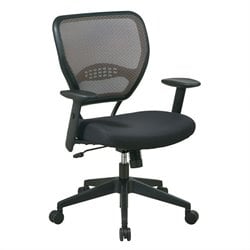 Office Star SPACE Collection: Deluxe Latte Air Grid Managers Chair in Black by Office Star