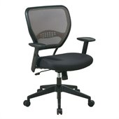 Office Star SPACE Collection: Deluxe Latte Air Grid Managers Chair in Black
