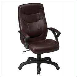 Office Star Deluxe High Back Executive Faux Leather Chair by Office Star