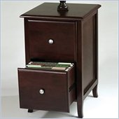 Office Star Merlot 2 Drawer Vertical Wood File Cabinet in Walnut