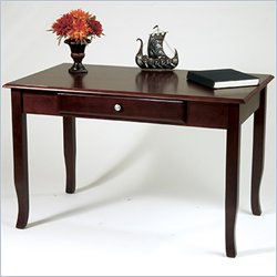 Office Star Wood Writing Desk in Walnut Merlot