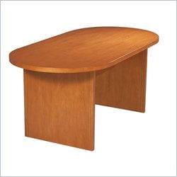 Office Star Pro-Line II Racetrack 6' Conference Table with Slab Base in Cherry