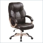 Office Star Work Smart Executive Glove Soft Leather Chair with Coated Finish Base