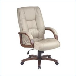 Office Star Work Smart Deluxe Executive Glove Soft Leather Chair-Tan