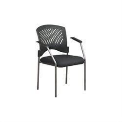 Office Star Guest Chair with Arms and Plastic Wrap Around Back