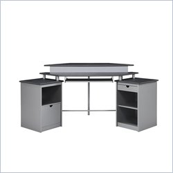 Office Star Saturn Corner Computer Desk in Black