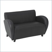 rent to own furniture Office Star Furniture - Eleganza - Black Eco Leather Love Seat