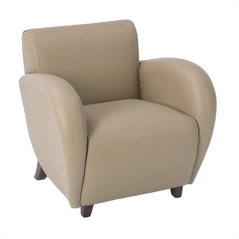 Office Star Furniture - Eleganza - Taupe Eco Leather Club Chair
