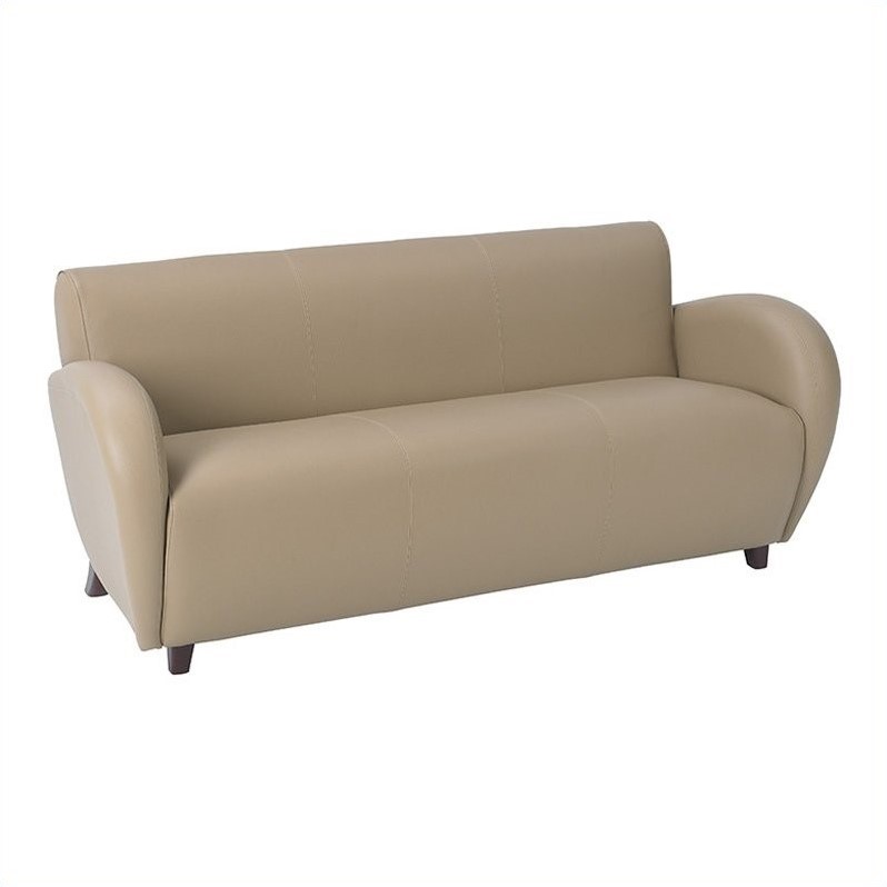 Office Star Furniture - Eleganza - Taupe Eco Leather Sofa