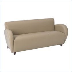 Office Star Furniture - Eleganza -  Taupe Eco Leather Sofa