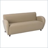 Office Star Eleganza Eco Leather Sofa in Taupe