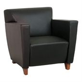 Office Star Furniture Black Leather Club Chair