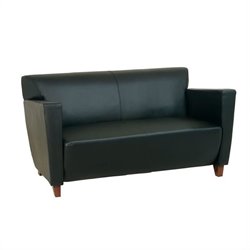 Office Star Furniture Black Leather Love Seat