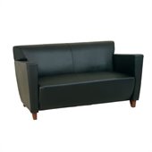 Office Star Furniture Black Leather Love Seat