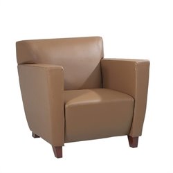 Office Star Furniture - Taupe Leather Club Chair