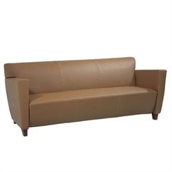Office Star Furniture - Taupe Leather Sofa